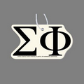Paper Air Freshener W/ Tab - Greek Letters: Sigma Phi